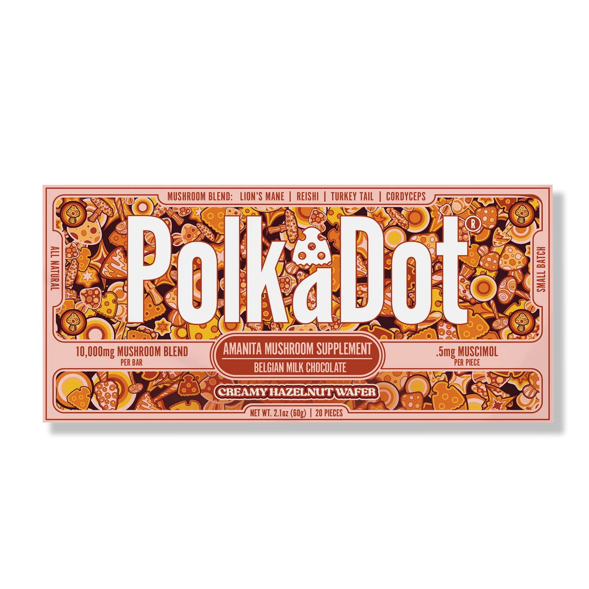 Creamy Hazelnut Wafer Polkadot Chocalate Mushroom 10,000mg