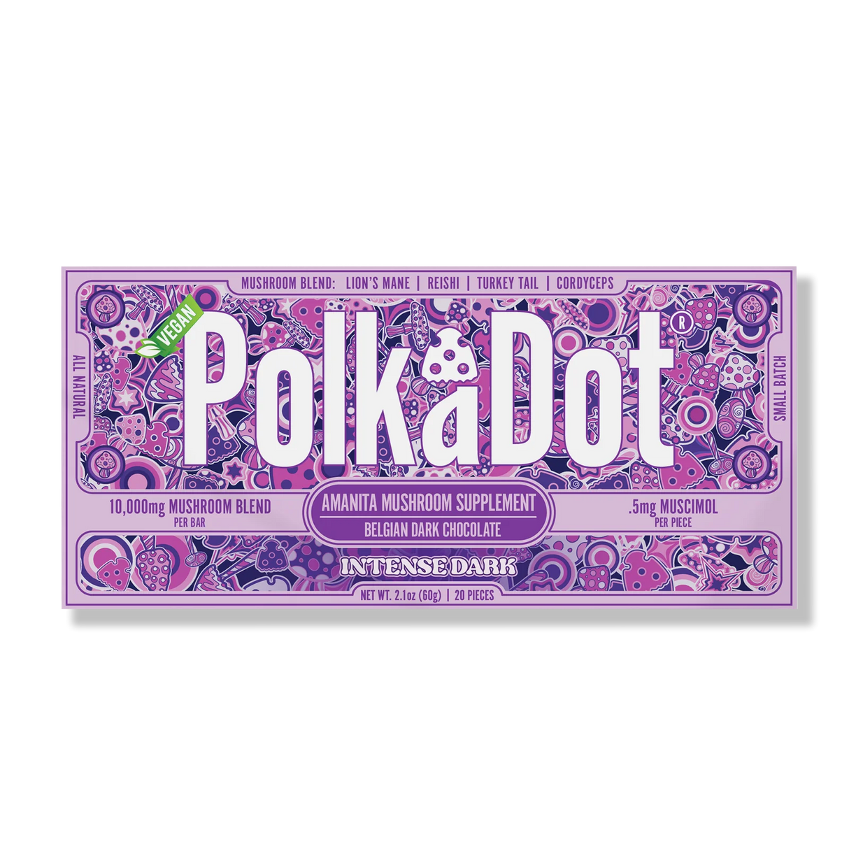 Intense Dark Polkadot Chocalate Mushroom 10,000mg
