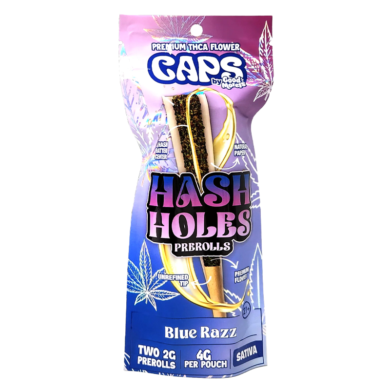 Caps Hash Holes 2pk 2gram Pre-roll Blue Razz