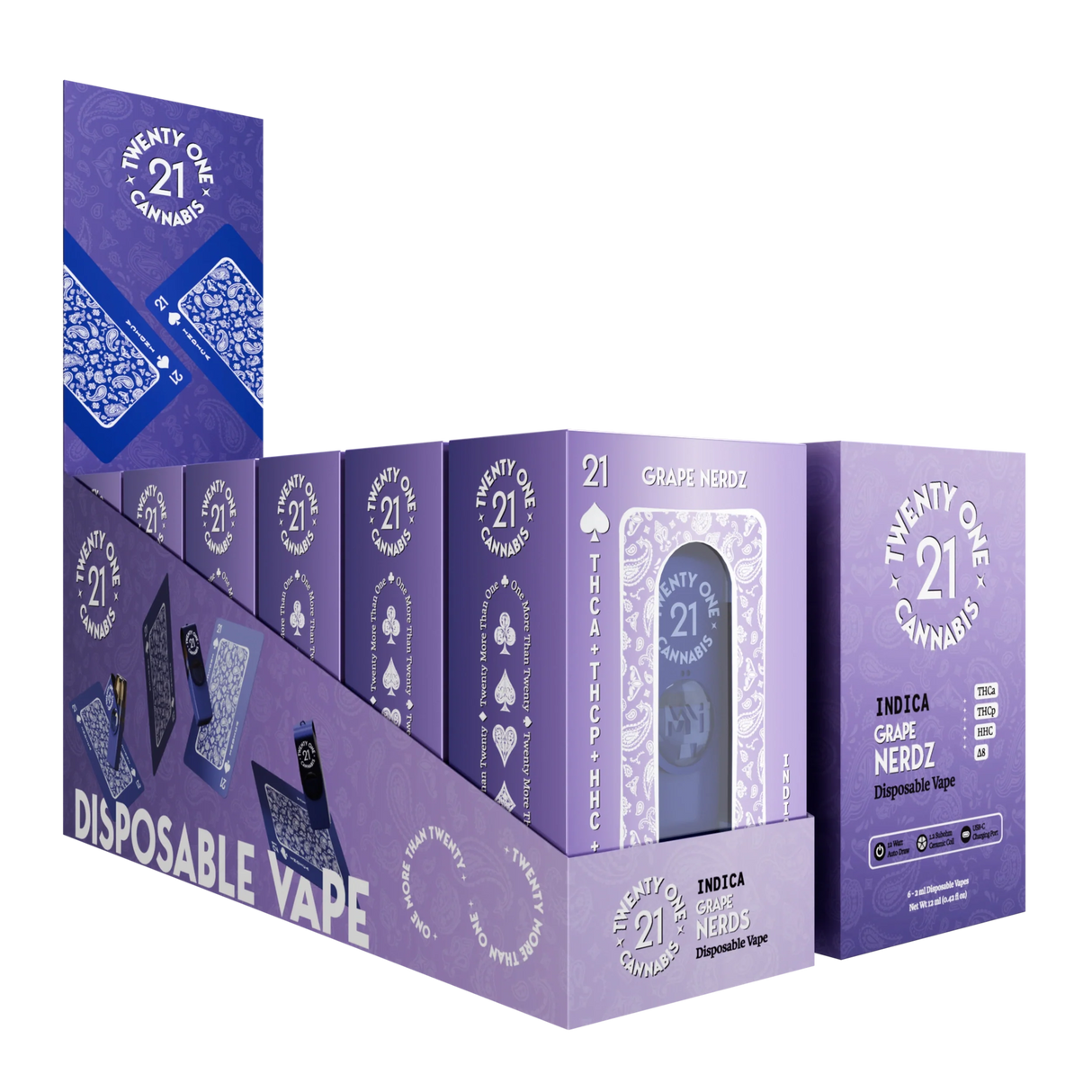 Twenty One 2ml Grape Nerds