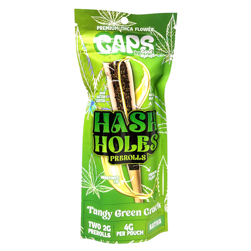 Caps Hash Holes 2pk 2gram Pre-roll Tangy Green Crack